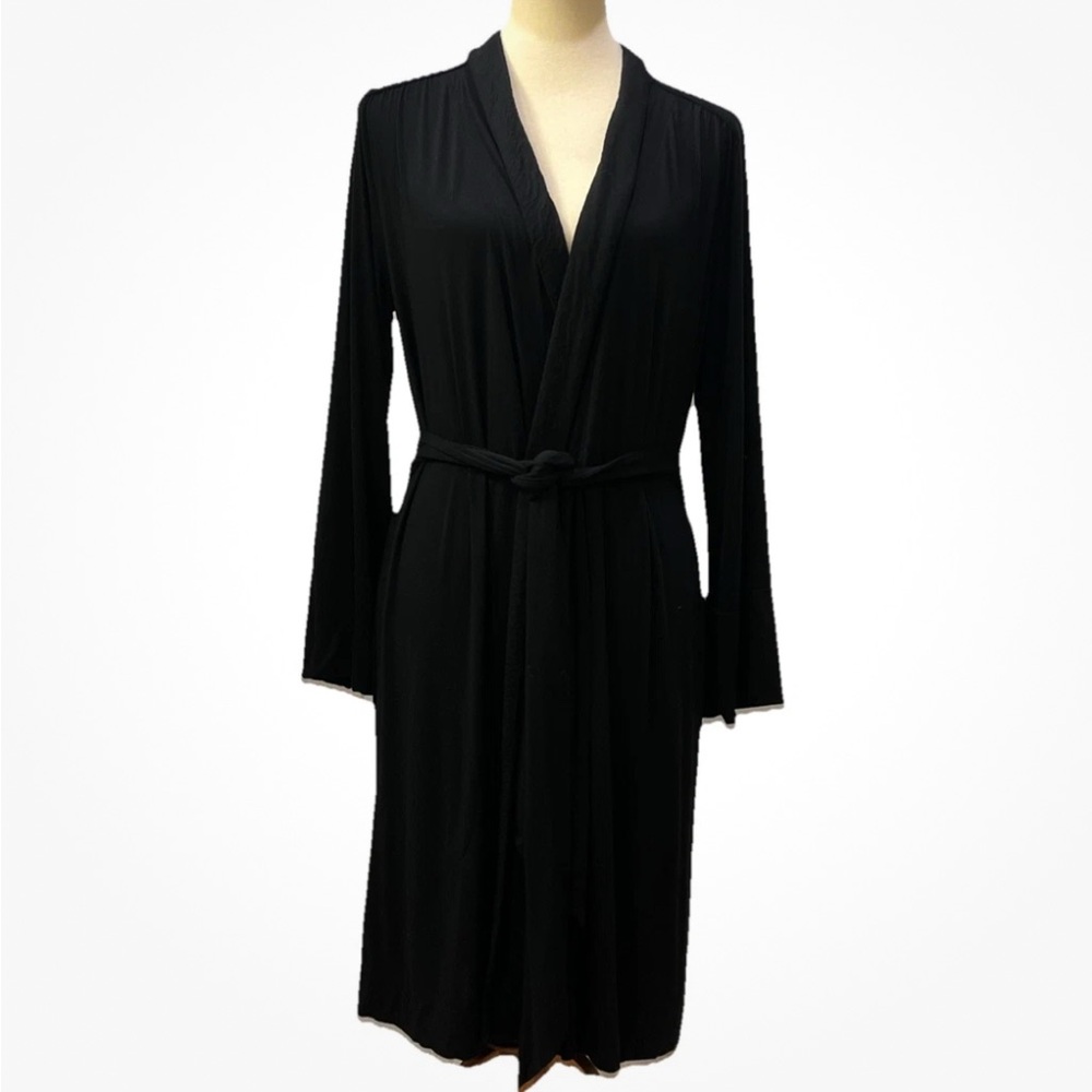 Soma Cool Nights Medium Length Black Women's Robe size S/M